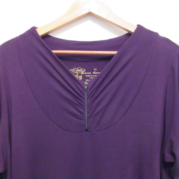 Diane Kennedy Purple Tunic Size 1X - Picture 4 of 8